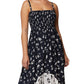 Vestido longo smocked com estampa floral preto Laundry By Shelli Segal para mulheres