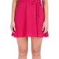 Vestido feminino Laundry com cinto trançado e corte A, vermelho, tamanho 6, pequeno