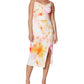 Vestido justo estampado feminino Laundry By Shelli Segal marrom