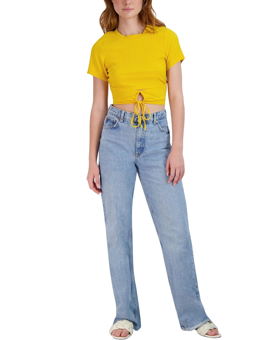 Camisa BCBGeneration com cadarço W1VX3T23 vermelha, tamanho médio