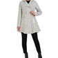 Casaco de tweed com abotoamento duplo e saia Laundry By Shelli Segal feminino, branco, tamanho pequeno