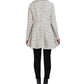 Casaco de tweed com abotoamento duplo e saia Laundry By Shelli Segal feminino, branco, tamanho pequeno