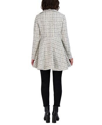 Casaco de tweed com abotoamento duplo e saia Laundry By Shelli Segal feminino, branco, tamanho pequeno