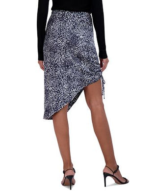 BCBGMAXAZRIA Women's Asymmetric Leopard Print Skirt Black Size 4
