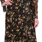 Vestido envelope feminino estampado em malha sintética, Laundry by Shelli Segal, tamanho 14