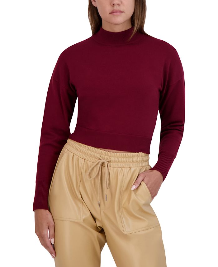 Suéter feminino BCBGeneration com manga dolman e amarração nas costas, vermelho, tamanho pequeno