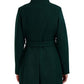 Casaco feminino com cinto e abotoamento simples Laundry By Shelli Segal, preto, tamanho pequeno