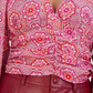 Blusa curta feminina com babados e estampa floral BCBGeneration, rosa, tamanho médio