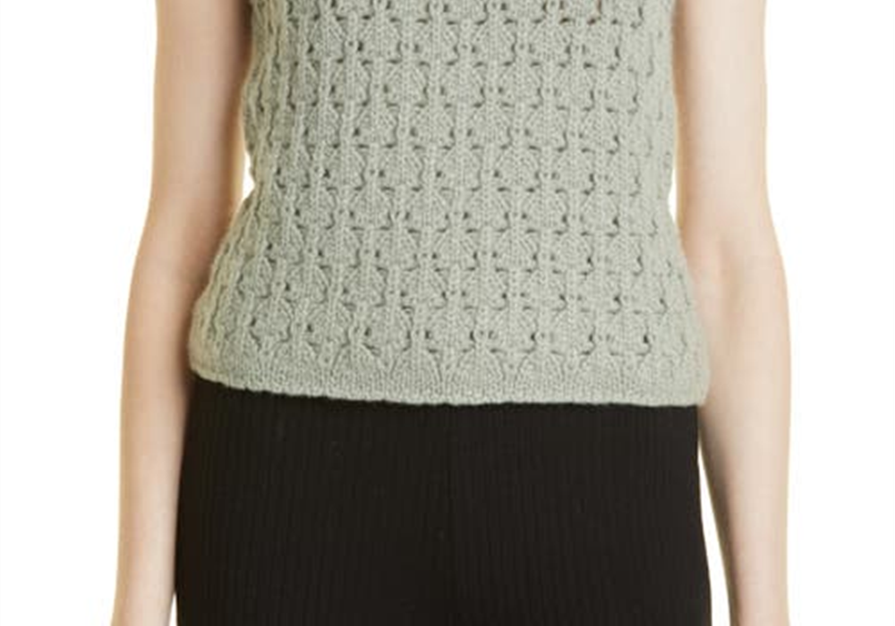 Camisola Vince Crochet de lã e caxemira em alcachofra, tamanho X-Large