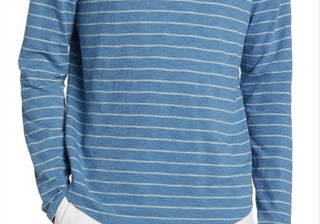 Moletom com capuz listrado de algodão Vince em azul oceano/geleira tamanho extragrande