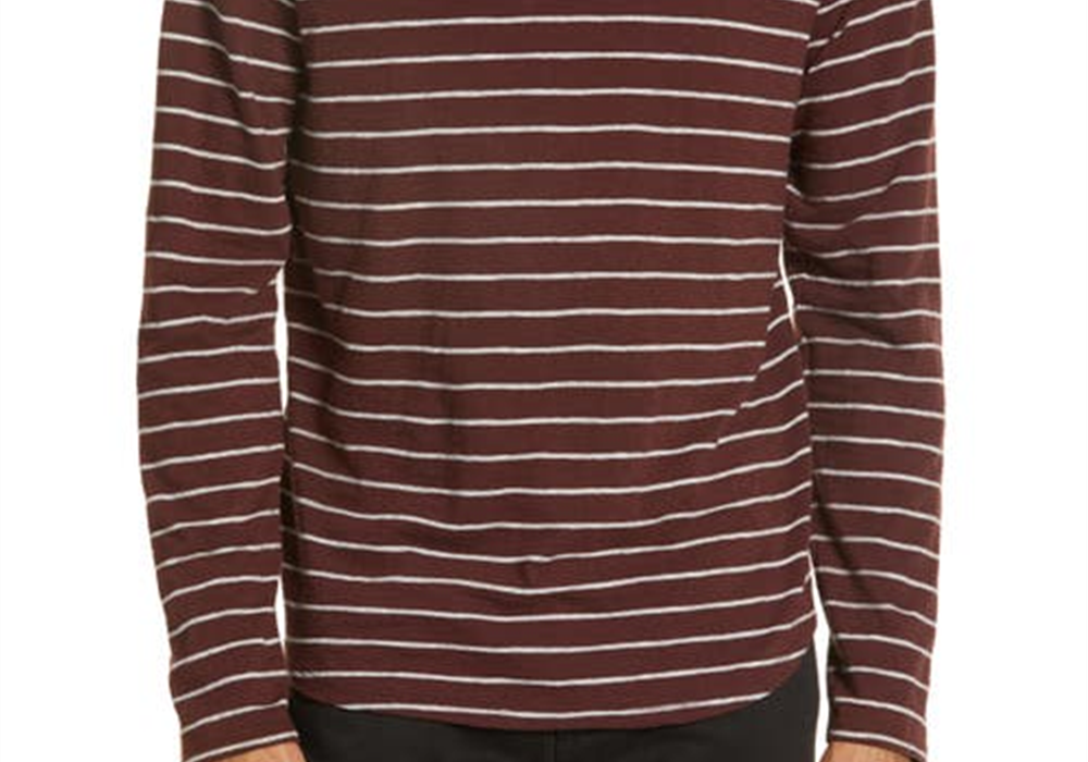 Moletom com capuz Vince Stripe Cotton - Preto Ameixa H Cinza Tamanho GG