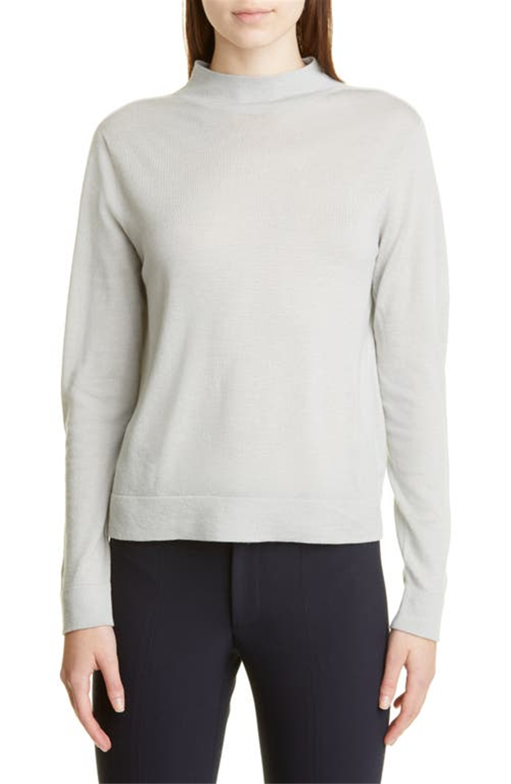 Suéter Vince Gola Funil de Lã em Silverstone, Tamanho X-Grande