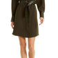 Vestido feminino Vince Camuto com decote aberto, preto, tamanho grande
