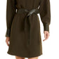 Vestido feminino Vince Camuto com decote aberto, preto, tamanho grande