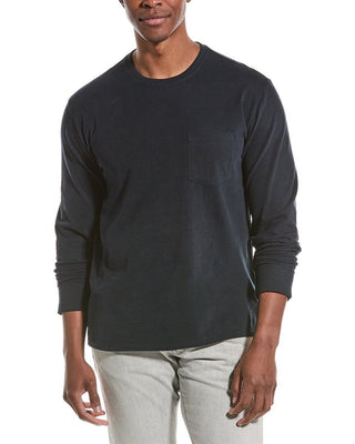 Blusa de manga comprida Vince em jersey de camurça Coastal, tamanho GG