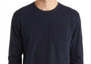 Blusa de manga comprida Vince em jersey de camurça Coastal, tamanho GG