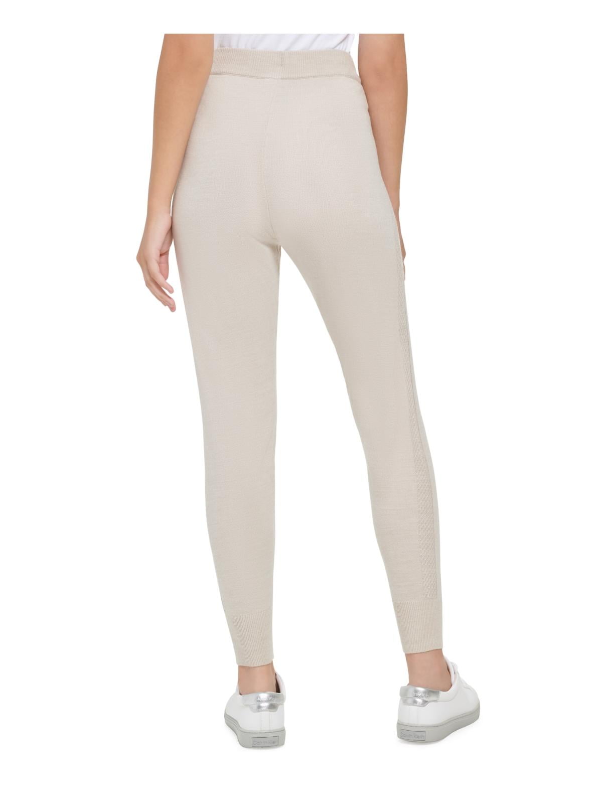 Calça Jogger Feminina Calvin Klein Jeans Honeycomb Bege Tamanho Grande