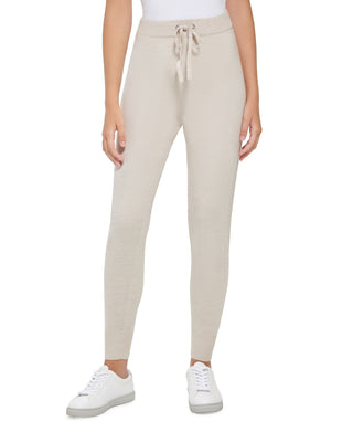 Calça jogger feminina Calvin Klein Jeans Honeycomb bege tamanho médio