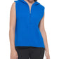 Blusa feminina Calvin Klein canelada sem mangas, azul, tamanho X-S