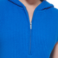 Blusa feminina Calvin Klein canelada sem mangas, azul, tamanho X-S