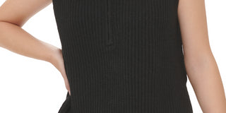 Calvin Klein Jeans Top Feminino Canelado Sem Mangas Preto Tamanho X-S