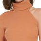 Blusa Calvin Klein Feminina Gola Alta Um Ombro Marrom Tamanho P