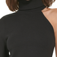 Calvin Klein Jeans Blusa Feminina Gola Alta Um Ombro Preta Tamanho Grande