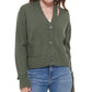 Calvin Klein Jeans Cardigan Feminino com Decote em V e Recorte Verde Tamanho GG