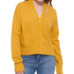 Cardigan Calvin Klein Feminino com Decote em V e Recorte, Amarelo, Tamanho XS