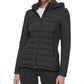 Casaco com capuz Calvin Klein feminino, preto, tamanho X-G