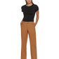 Calça feminina Calvin Klein Wide Leg Marrom Tamanho 10
