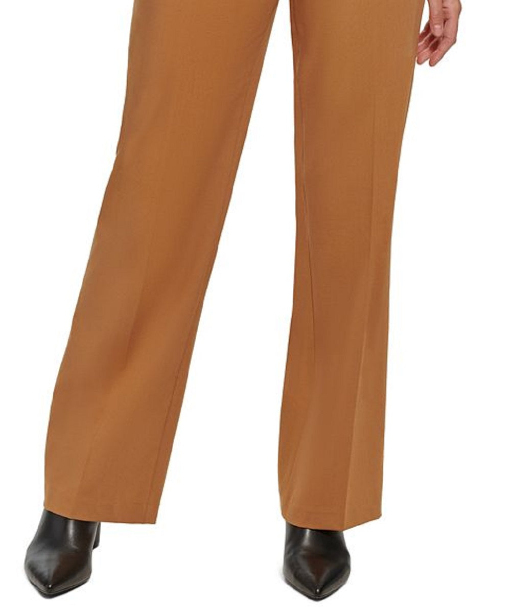 Calça feminina Calvin Klein Wide Leg Marrom Tamanho 10