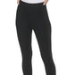 Calça legging feminina Calvin Klein com comprimento total e costura franzida, preta, tamanho extrapequeno