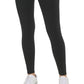 Calça legging feminina Calvin Klein com comprimento total e costura franzida, preta, tamanho extrapequeno