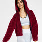 Jaqueta Sherpa com Capuz Calvin Klein Performance Feminina Vermelha Tamanho P