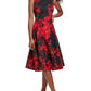 Vestido Calvin Klein Feminino Midi Fit &amp; Flare Vermelho Tamanho 4 Petite