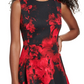 Vestido Calvin Klein Feminino Midi Fit &amp; Flare Vermelho Tamanho 4 Petite