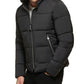 Jaqueta de motociclista Calvin Klein masculina elástica de peso médio, preta, tamanho grande