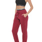 Calça de moletom elástica com logo Calvin Klein feminina, vermelha, tamanho médio