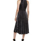 Vestido midi de veludo Calvin Klein feminino, preto, tamanho 10