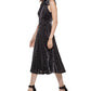 Vestido midi de veludo Calvin Klein feminino, preto, tamanho 10