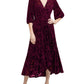 Vestido Calvin Klein Feminino Veludo Alto Baixo A Linha Vermelho Tamanho XX-G