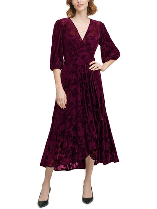 Vestido Calvin Klein Feminino Veludo Alto Baixo A Linha Vermelho Tamanho XX-G