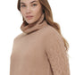Suéter Calvin Klein Feminino de Tricô com Mangas e Cordão Marrom Tamanho Grande