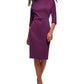 Vestido tubinho com decote canoa Calvin Klein feminino, roxo, tamanho 10