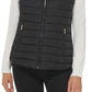 Colete Puffer Calvin Klein Feminino Sherpa Trim Preto Tamanho Grande