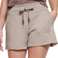 Calvin Klein Shorts Feminino Cintura Alta Marrom Tamanho P