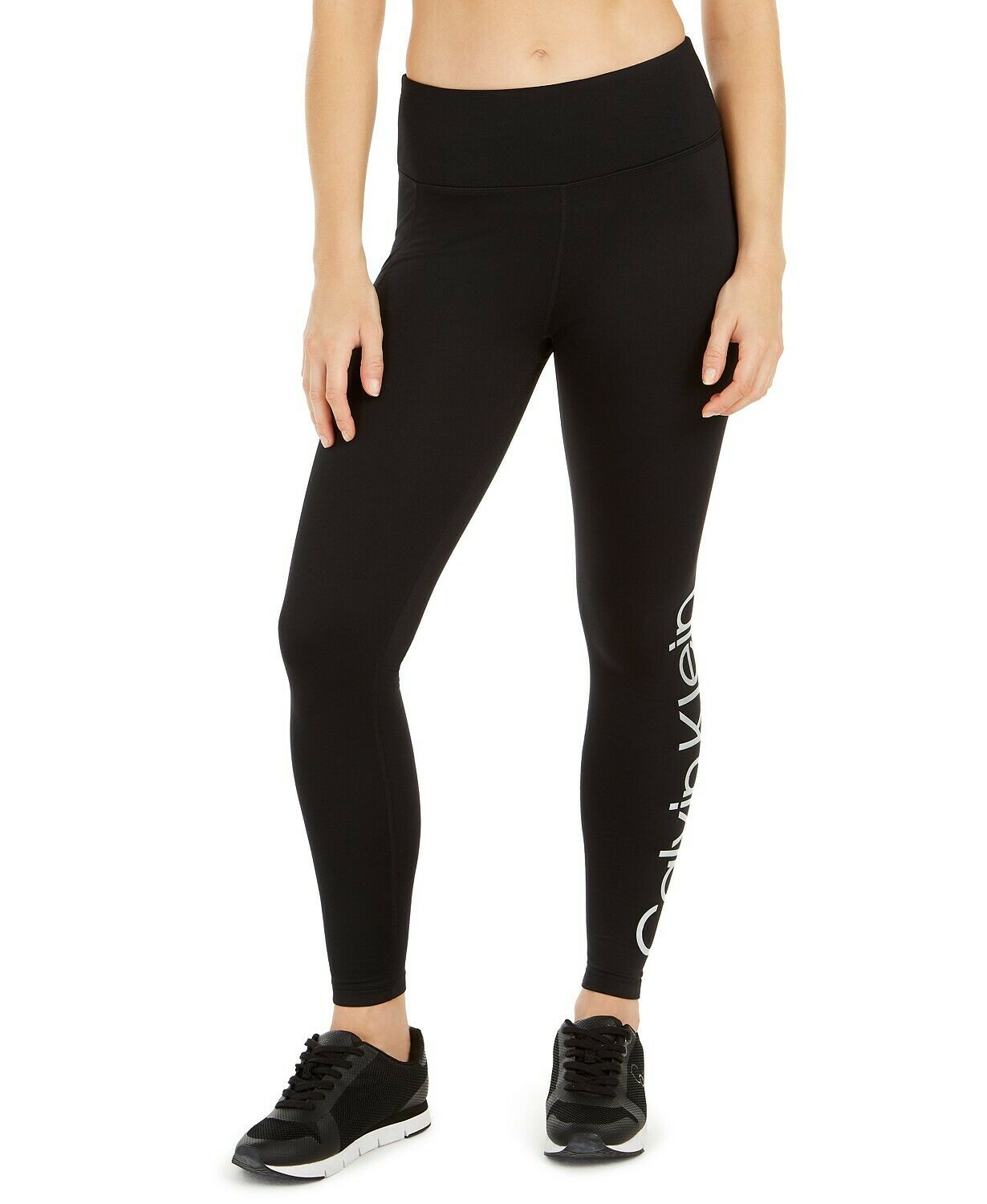 Calça legging feminina Calvin Klein cintura alta preta tamanho M