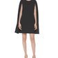 Vestido tubinho Calvin Klein feminino com mangas longas, preto, tamanho 10