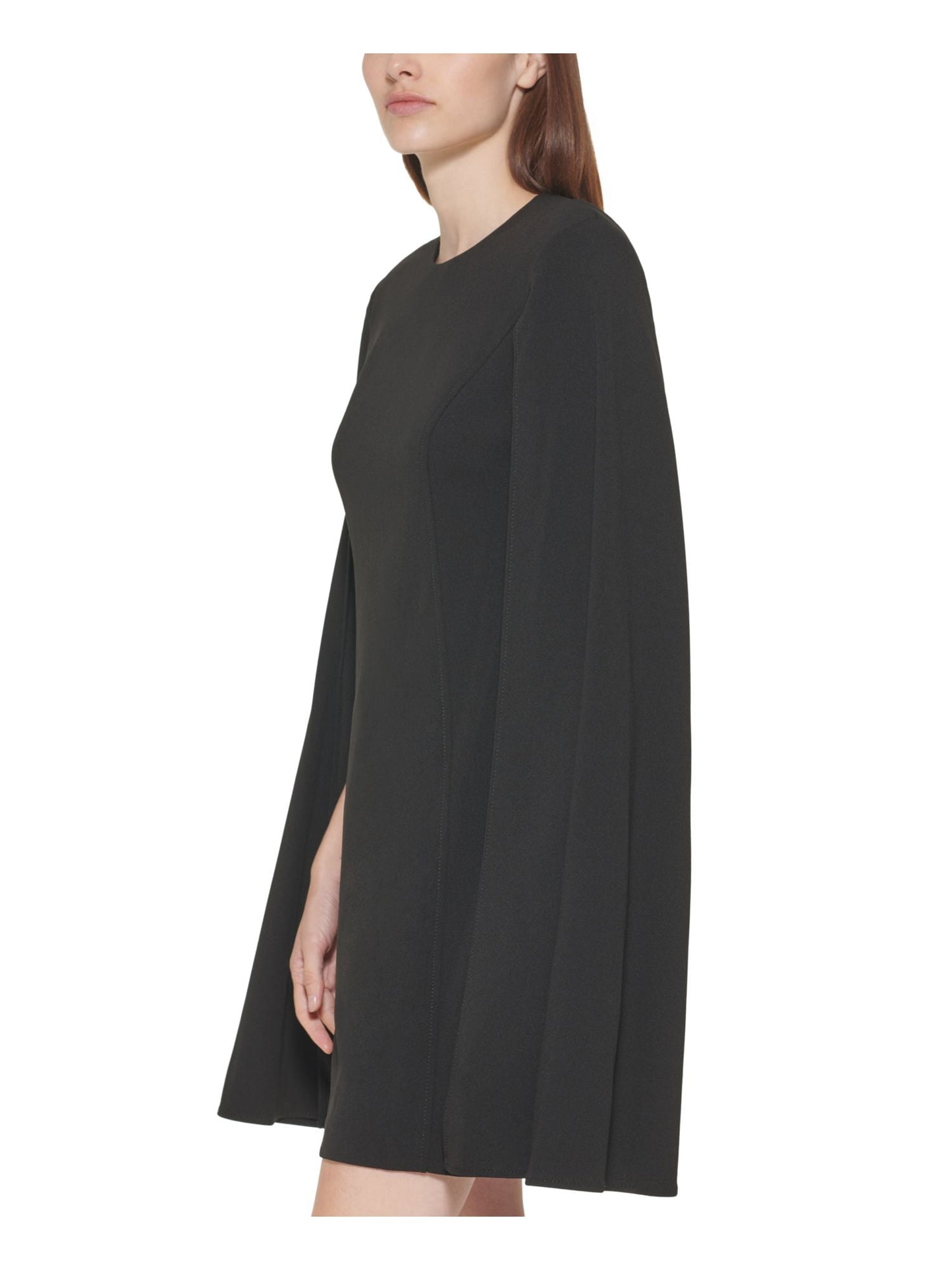 Vestido tubinho Calvin Klein feminino com mangas longas, preto, tamanho 10
